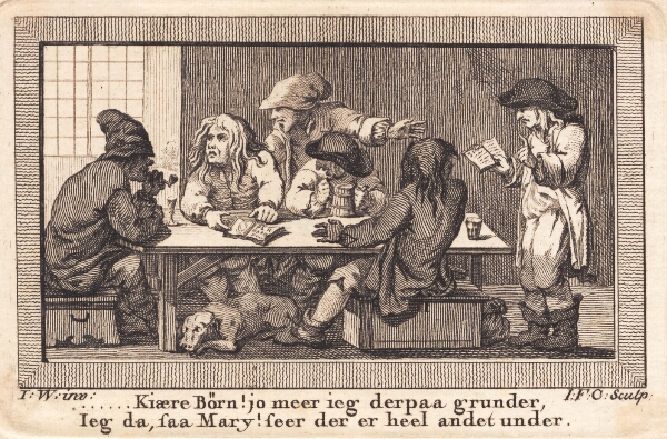 J.F. Clemens, Peder Paars-digtet bedømmes i krostuen på tre hjorter