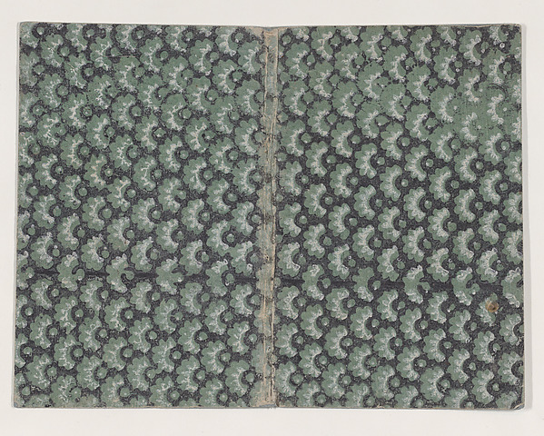 Anonymous, Book cover with overall green and black abstract pattern