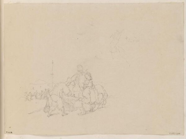George Chinnery, Chinese men surrounding a basket