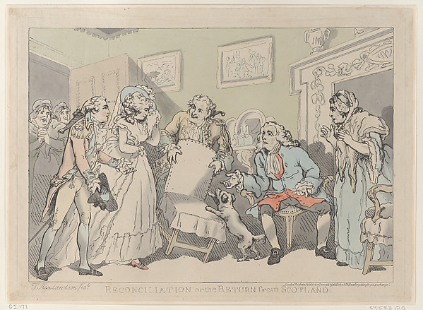 Thomas Rowlandson, Reconciliation, or the Return from Scotland