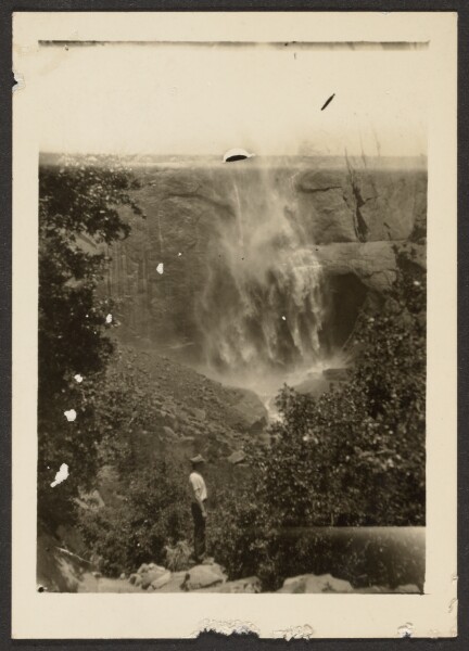 Louis Fleckenstein, [Man Viewing Waterfall]