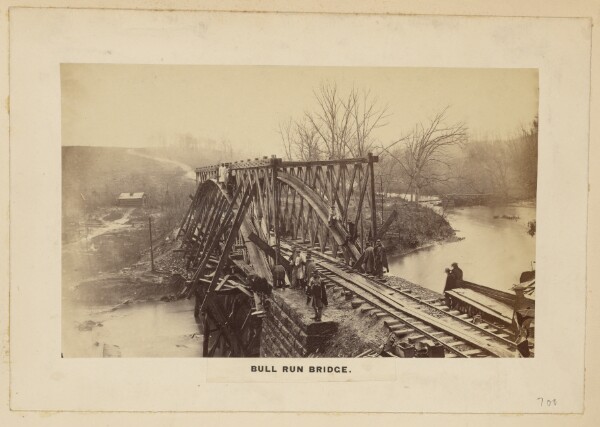 A. J. Russell, Bull Run Bridge. [April 18, 1863].