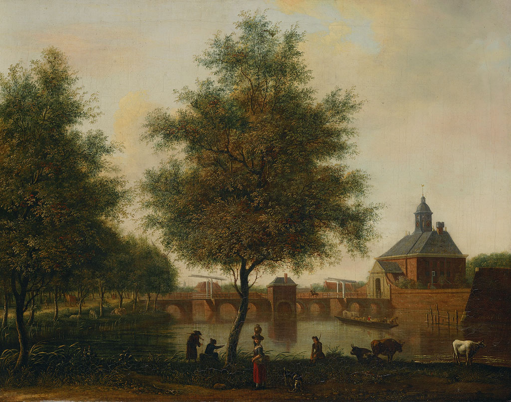 Jan Ekels the Elder, De Weesperpoort gezien vanaf de Buitensingel