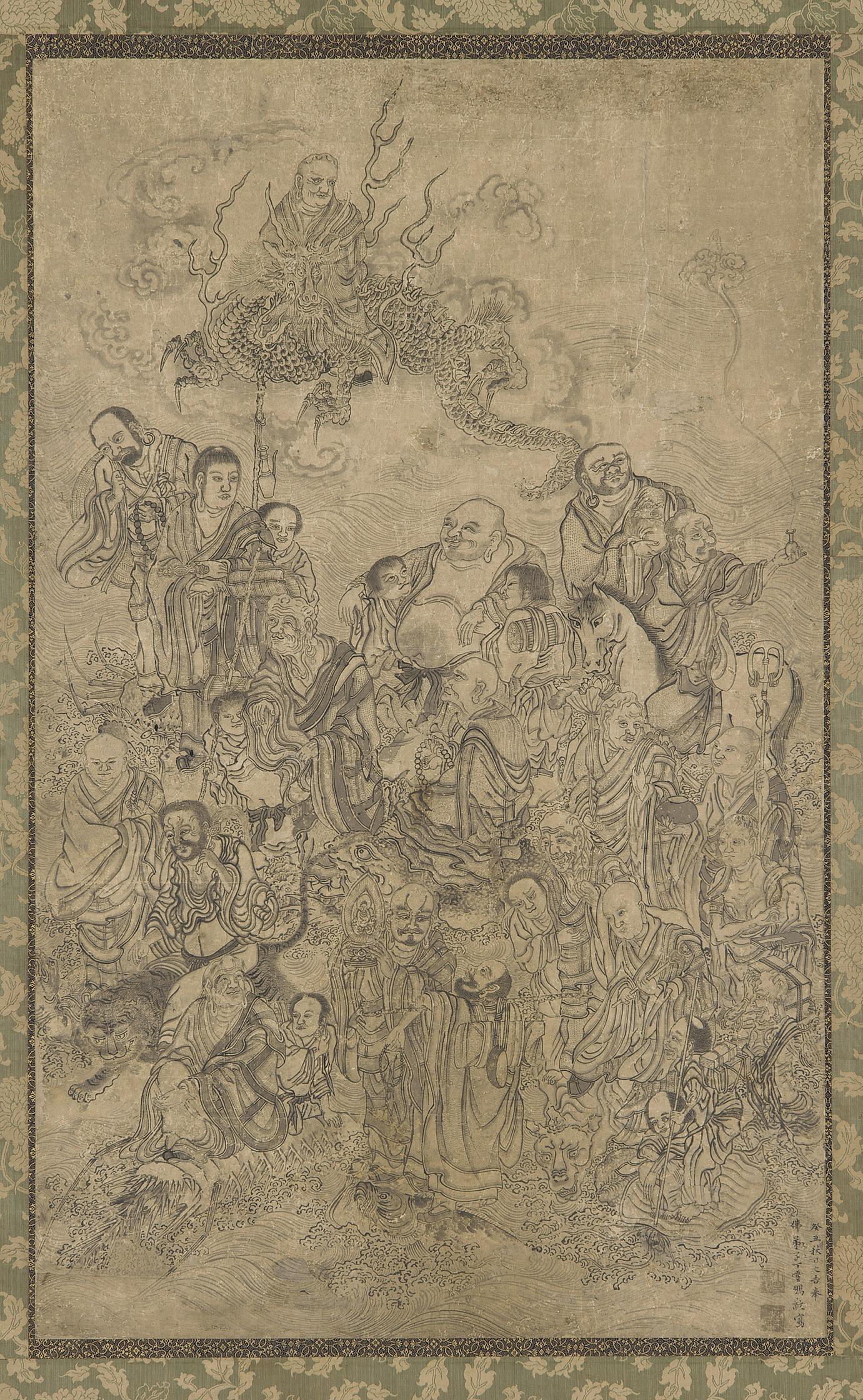Ding Yunpeng, A group of luohan