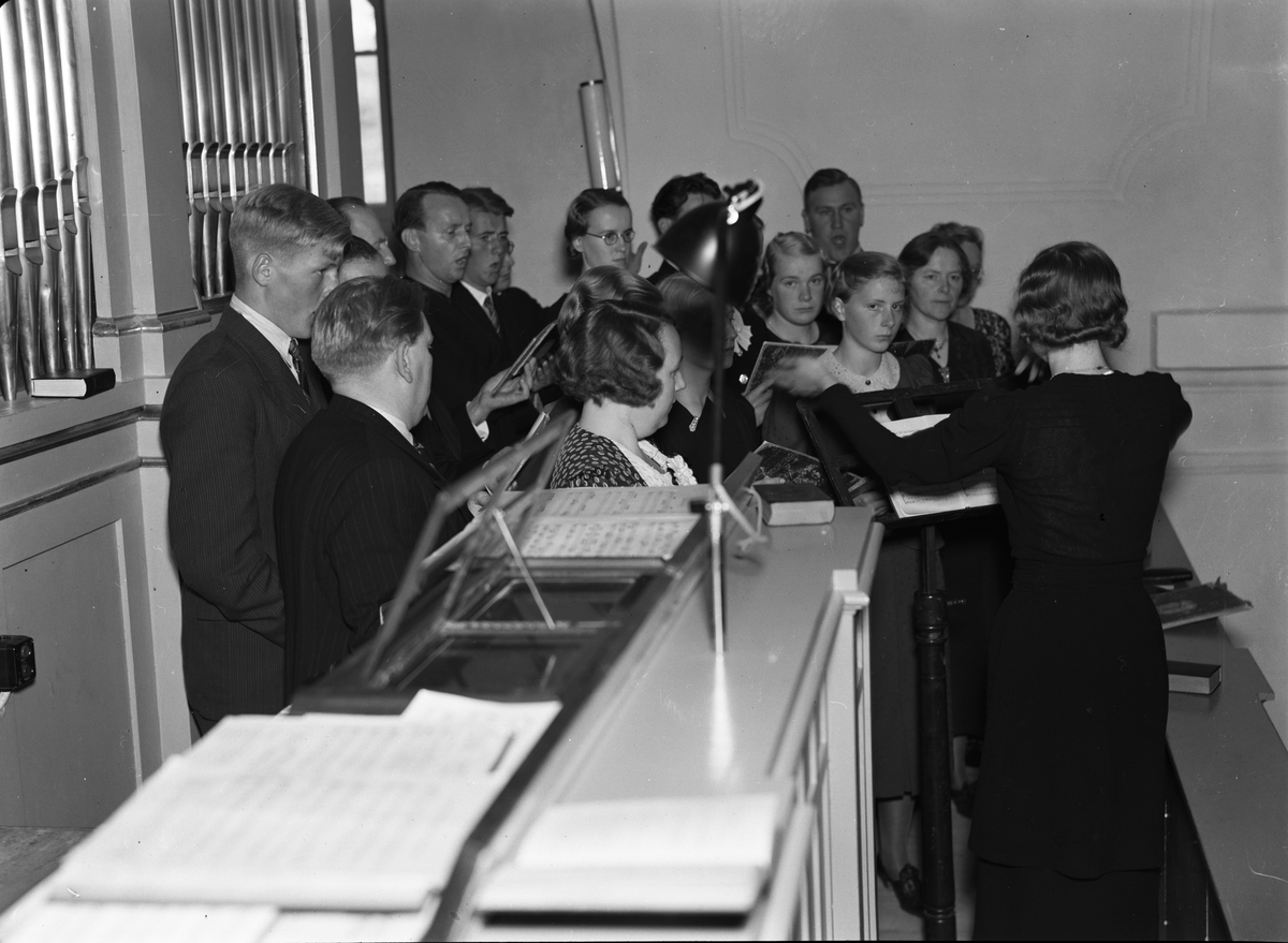 Paul Sandberg, Alunda church choir in front of a seven-tuned choir at the re-inauguration of Alunda Church