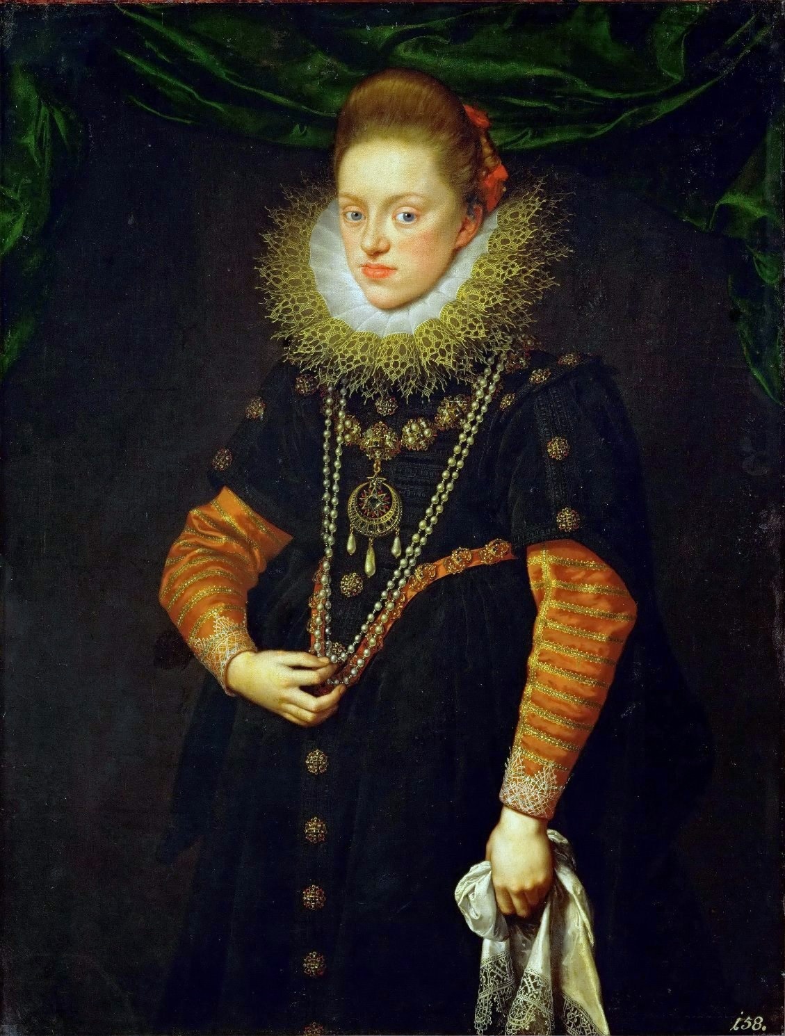 Frans Pourbus the Younger, Erzherzogin Konstanze (1588-1631), Königin von Polen in schwarzem Kleid
