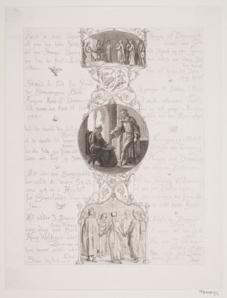 Lorenz Frølich, Illustration nr. 2 til "Visen om Dronning Dagmars ankomst til Danmark"