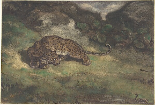 Antoine-Louis Barye, Leopard and Serpent