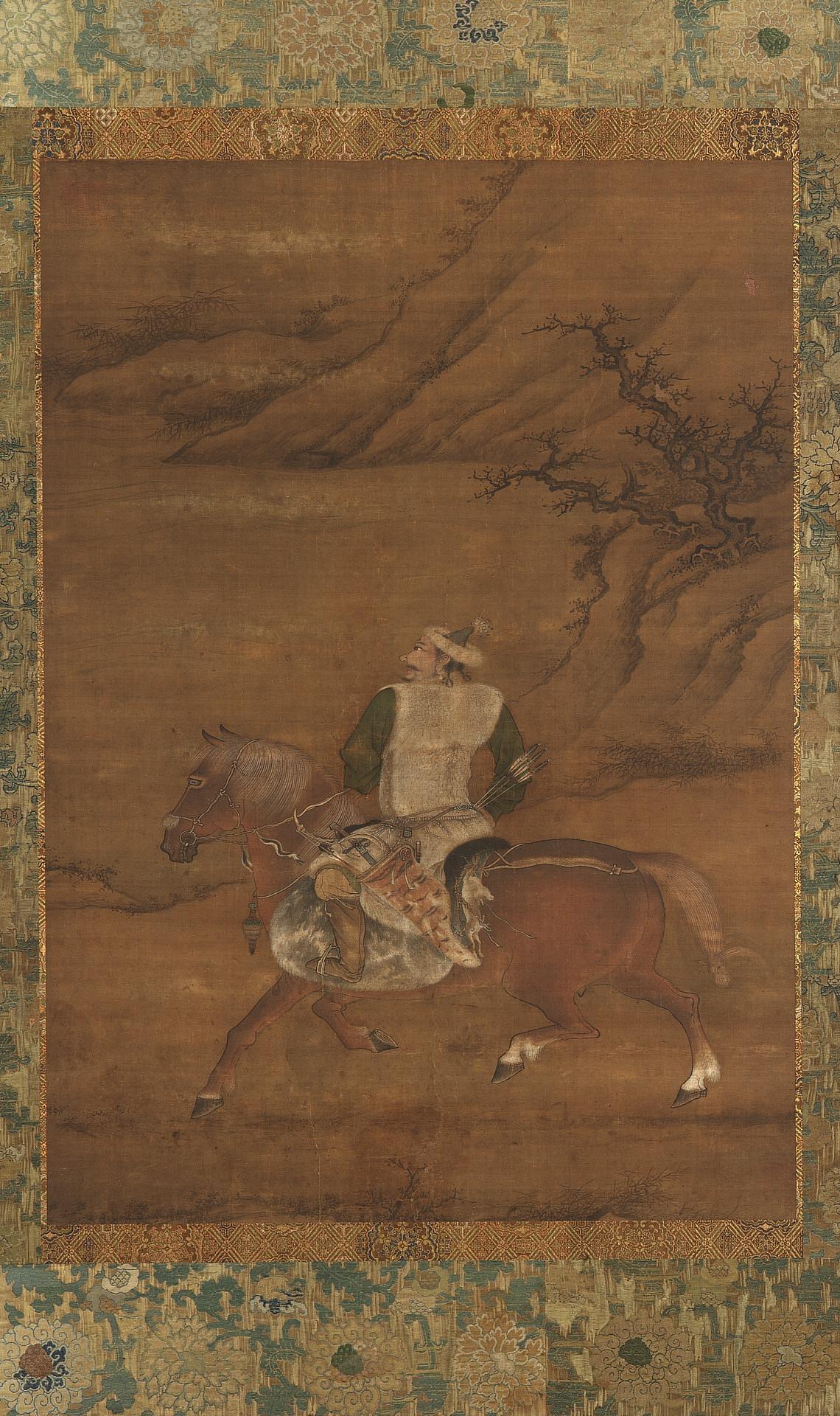 Formerly attributed to Zhao Mengfu, A Tatar huntsman on his horse
