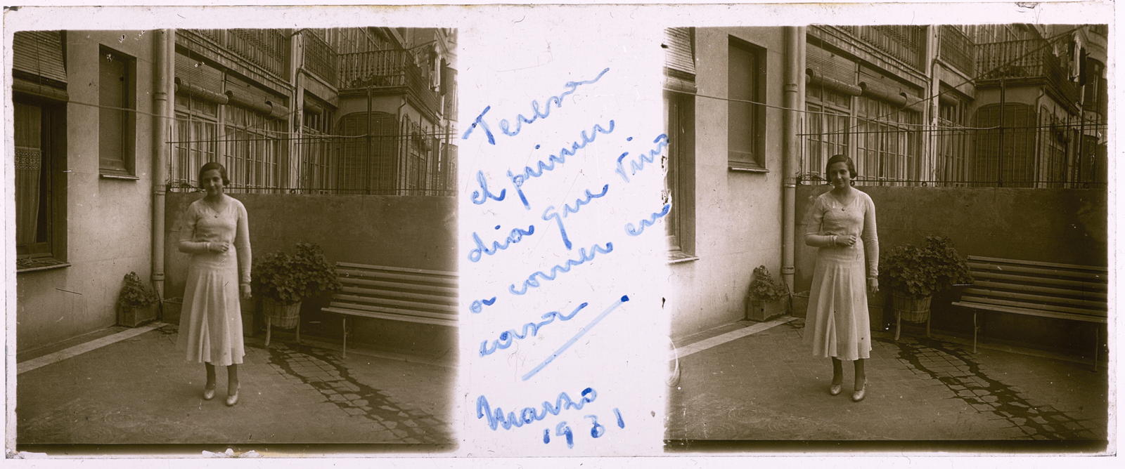 Desconegut, Teresa el primer día que vino a comer a casa