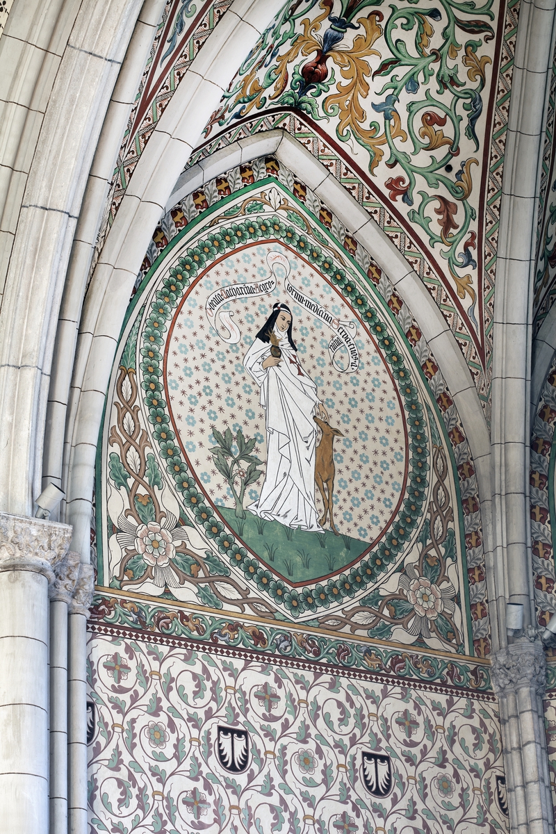 Olle Norling, St Catherine of Vadstena, west wall of Finstakoret, Uppsala Cathedral, Uppsala 2013