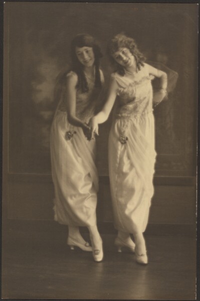 Louis Fleckenstein, [Portrait of Two Young Women in Matching Dresses]