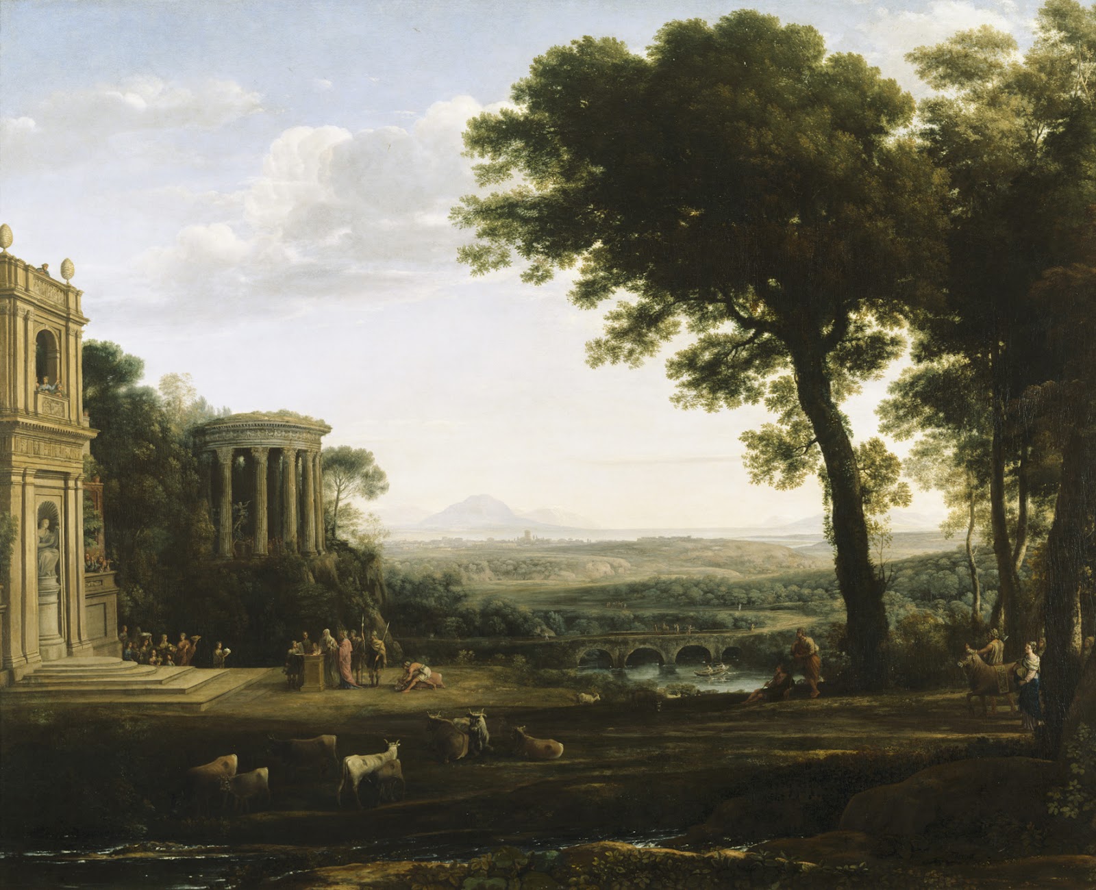 Claude Lorrain, The Father of Psyche sacrificing at the Temple of Apollo