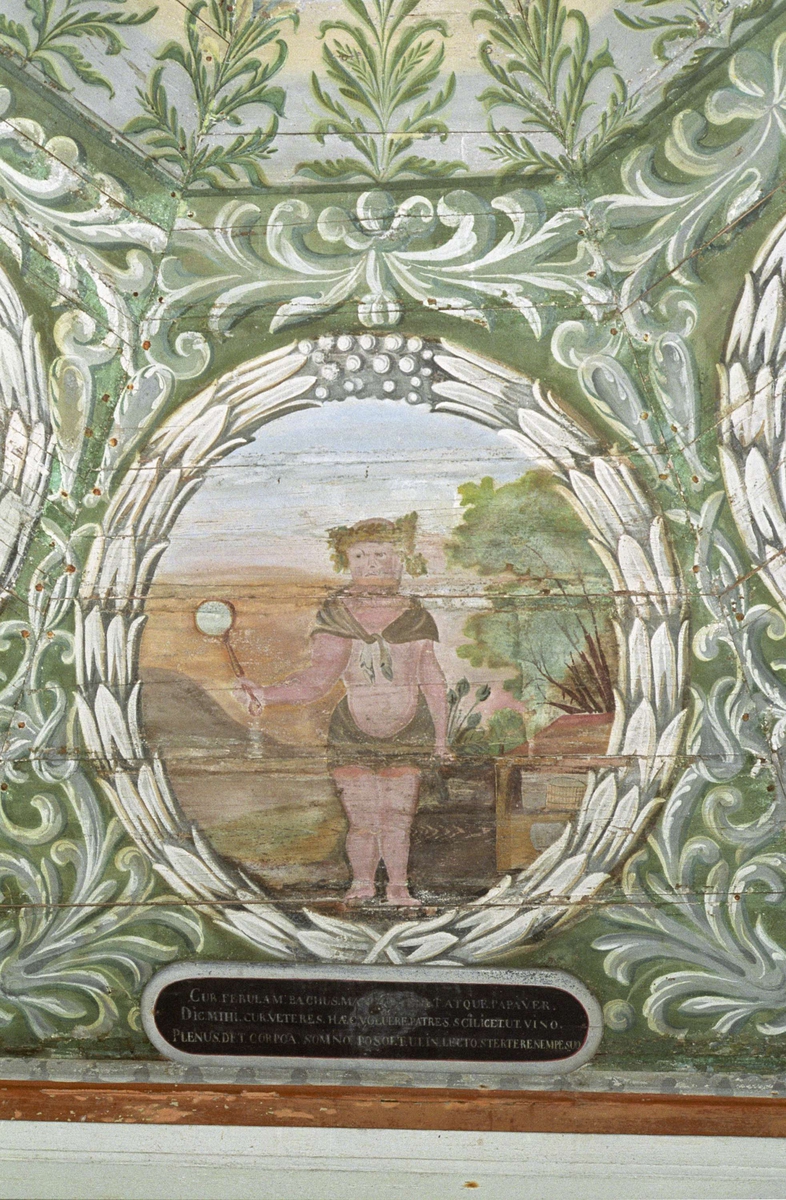 Tommy Arvidson, Detail of roof painting in gazebos at Ekholmen Castle, Veckholm parish, Uppland 1994