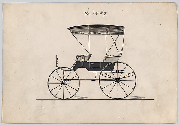 Brewster & Co., Design for Extension Top Park Phaeton, no. 3487