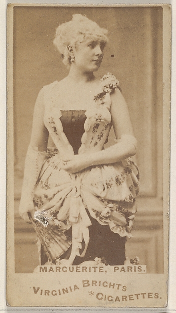Allen & Ginter, Marguerite, Paris, from the Actors and Actresses series (N45, Type 1) for Virginia Brights Cigarettes