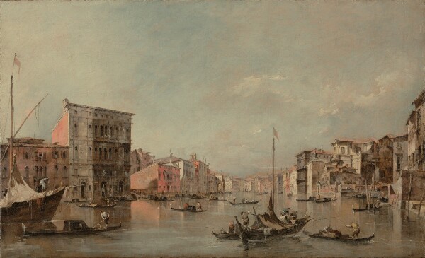 Francesco Guardi, The Grand Canal in Venice with Palazzo Bembo