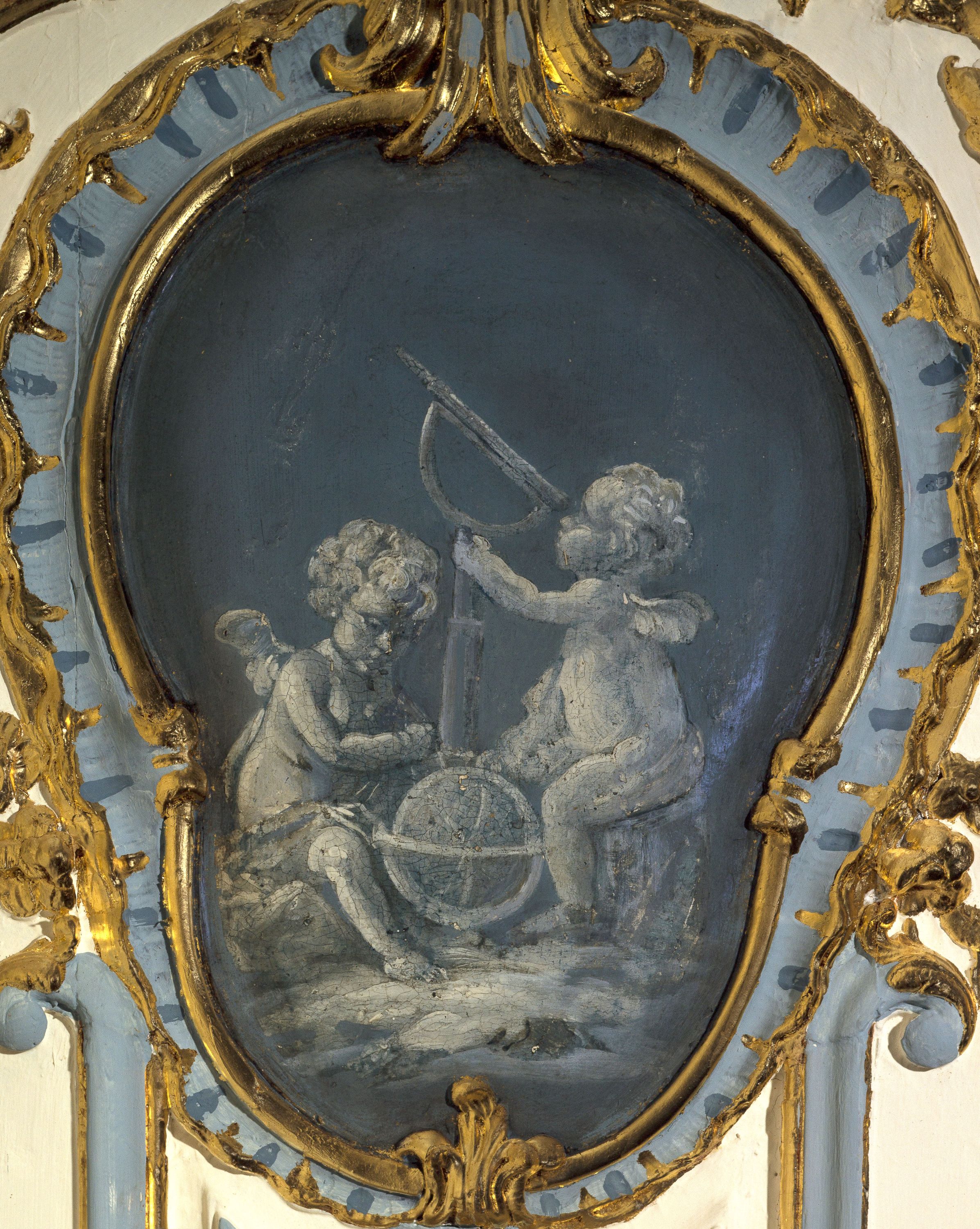 Anonyme, Deux amours astronomes, une sphère et une lunette