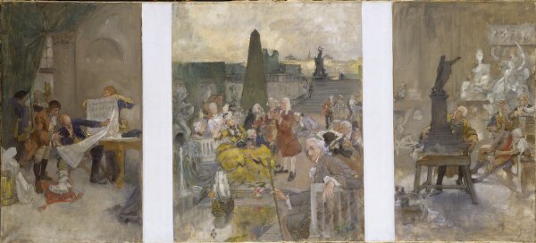 Carl Larsson, Omarbetat förslag till fresker i NM:s nedre trapphall, norra väggen