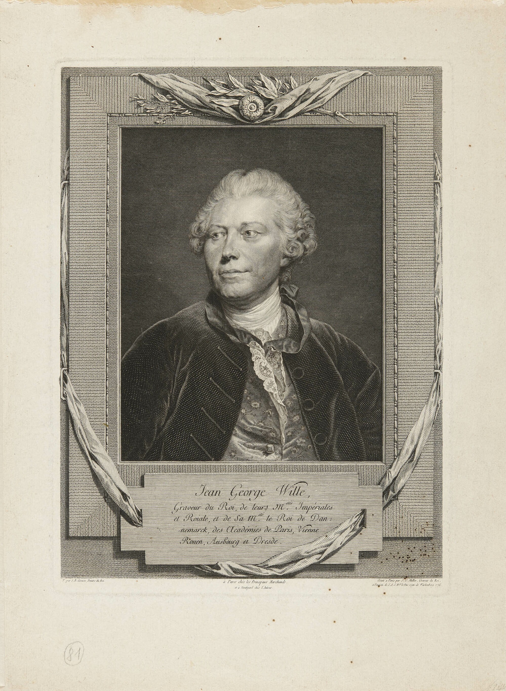 Johann Gotthard von Müller, Bildnis Johann Georg Wille