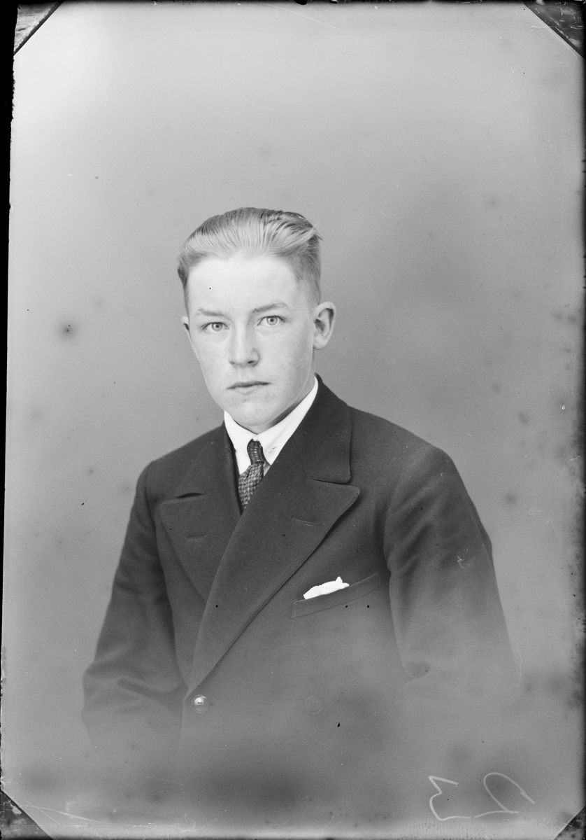 Skötsner-Edhlund, Ateljéporträtt - pojke, Östhammar, Uppland