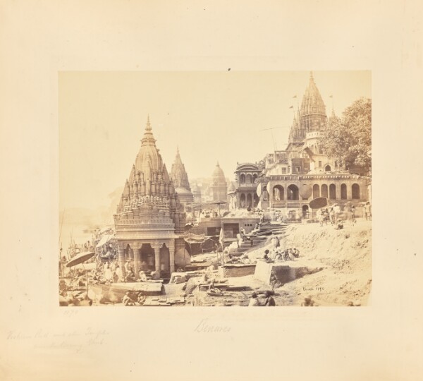 Samuel Bourne, Benares; "Vishnu Pud" and Other Temples near the Burning Ghat