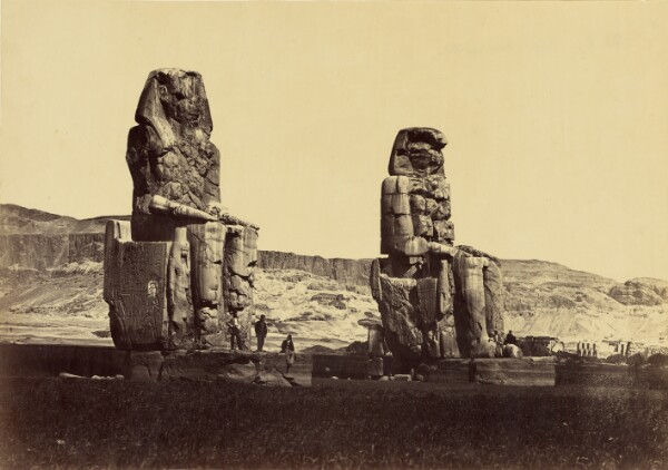 Antonio Beato, [Upper Egypt - Colossi of Memnon, Thebes]