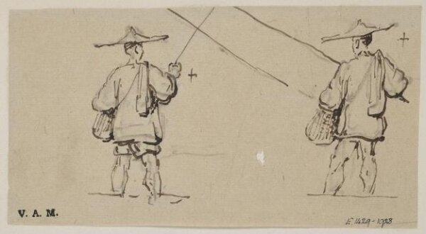 George Chinnery, Two drawings of fishermen