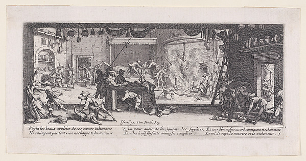 Jacques Callot, Le Pillage d'une Ferme (The Looting of a Farm), from Les Misères et les Mal-Heures de la Guerre (The Miseries and Misfortunes of War), plate 5