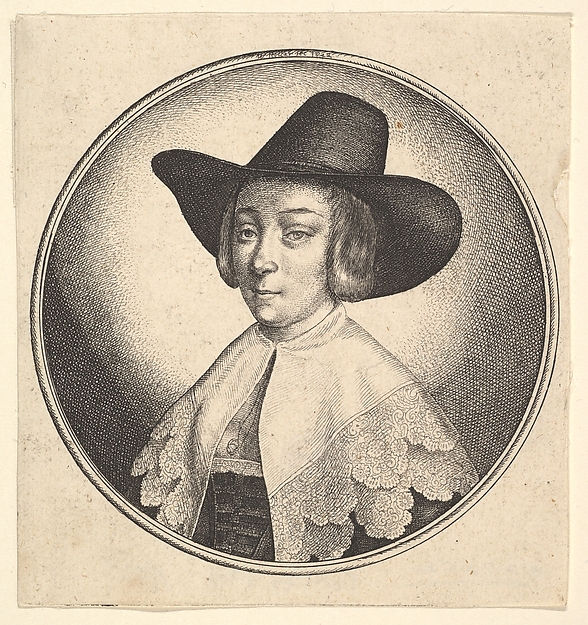 Wenceslaus Hollar, Woman with broad brimmed hat