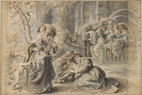 Peter Paul Rubens, The Garden of Love (left portion)