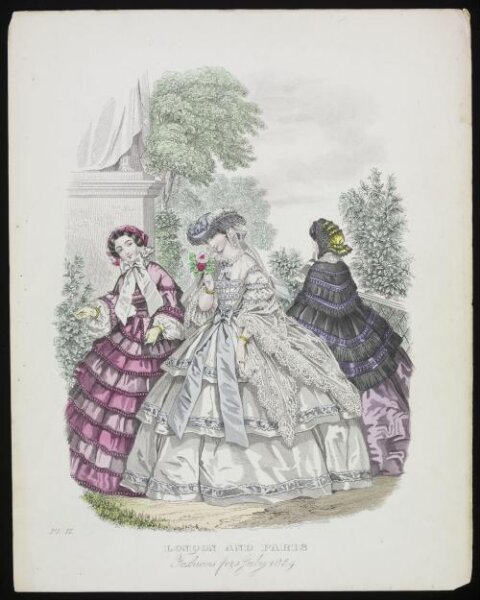 Unknown, London and Paris Fashions for July 1859