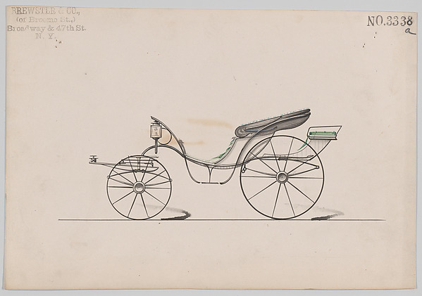 Brewster & Co., Design for Pony Phaeton, no. 3338a