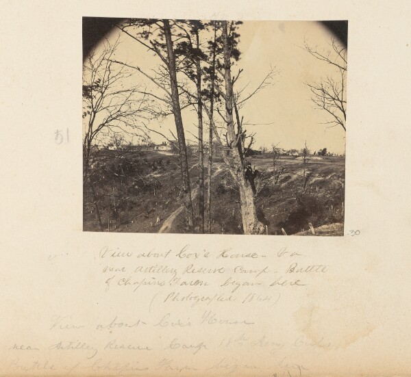 A. J. Russell, View about Cox's House, Virginia, near Artillery Reserve Camp - Battle of Chaffin's Farm began here