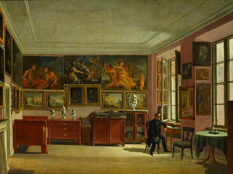 Aleksander Kokular, Self-portrait in a room