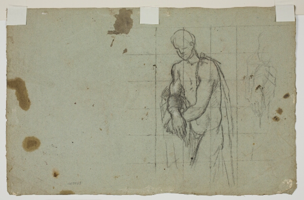 Domenico Tintoretto, Bundet mand med en kappe over skuldrene og et studie af hans højre arm