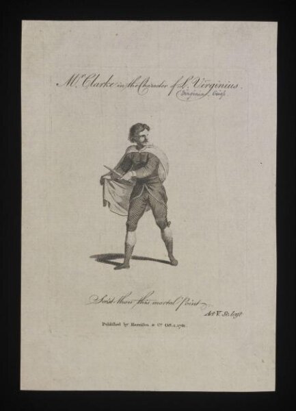 unknown, Mr Clarke in the character of Virginius