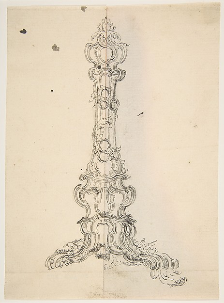 Anonymous, French, 18th century, Design for a Candlestick