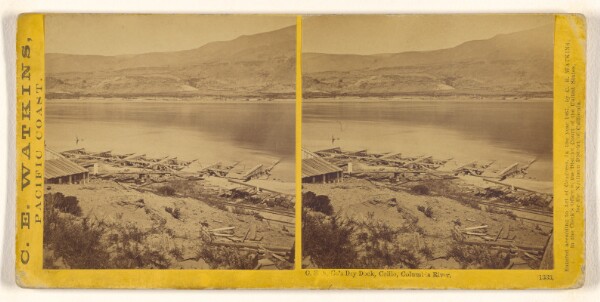 Carleton Watkins, O.S.N. Co's Dry Dock, Celilo, Columbia River
