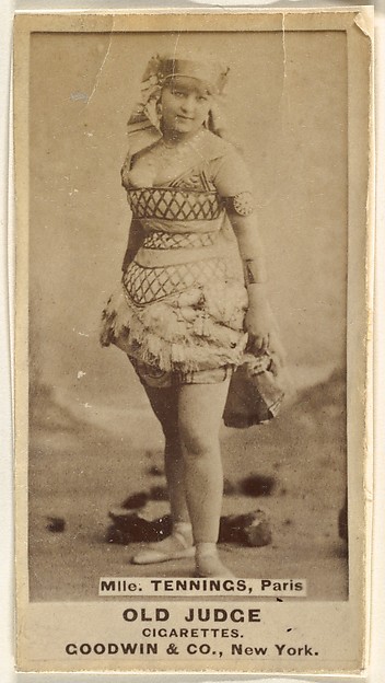 Goodwin & Company, Mlle. Tennings, Paris, from the Actors and Actresses series (N171) for Old Judge Cigarettes