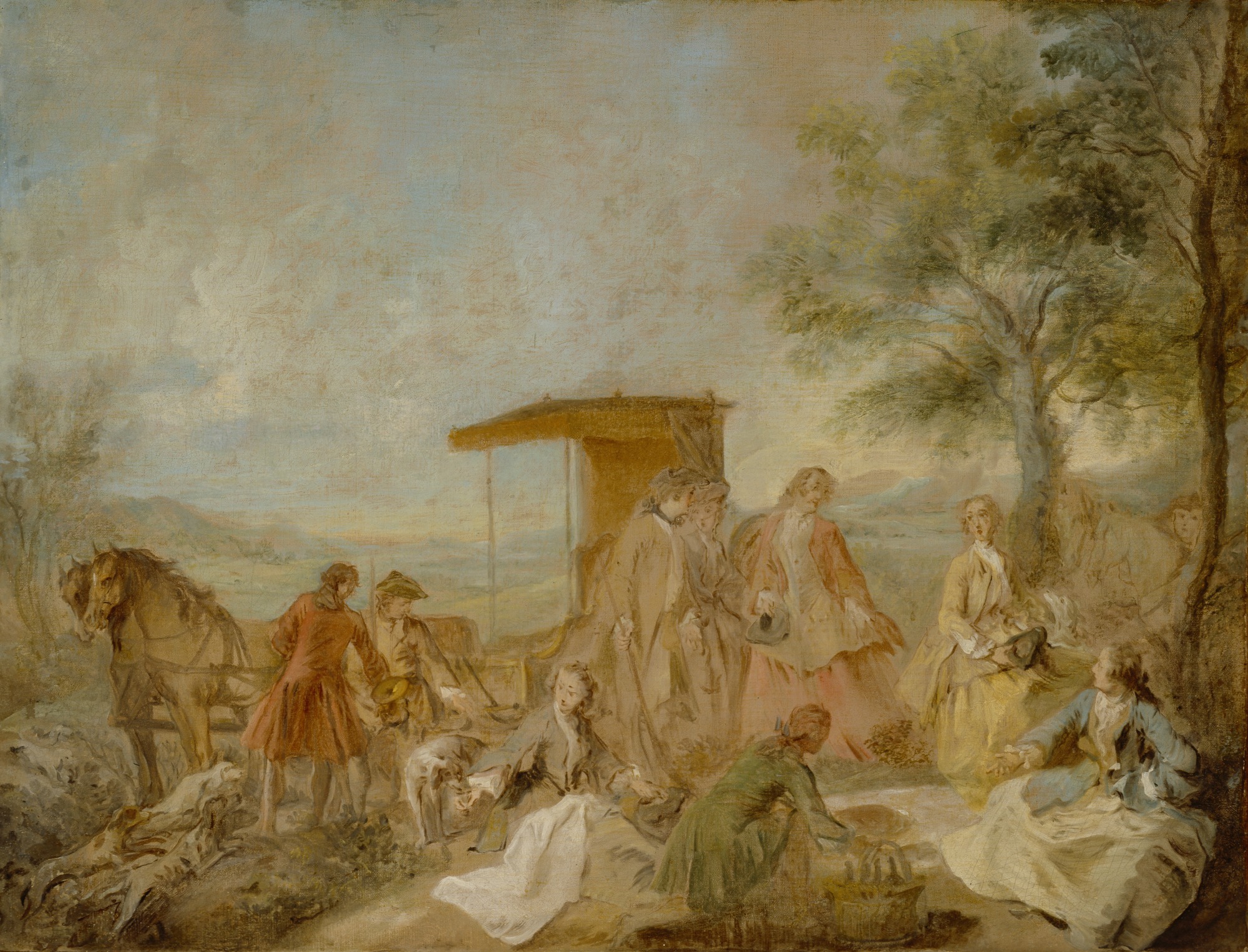Nicolas Lancret, The Repast of the Hunting Party