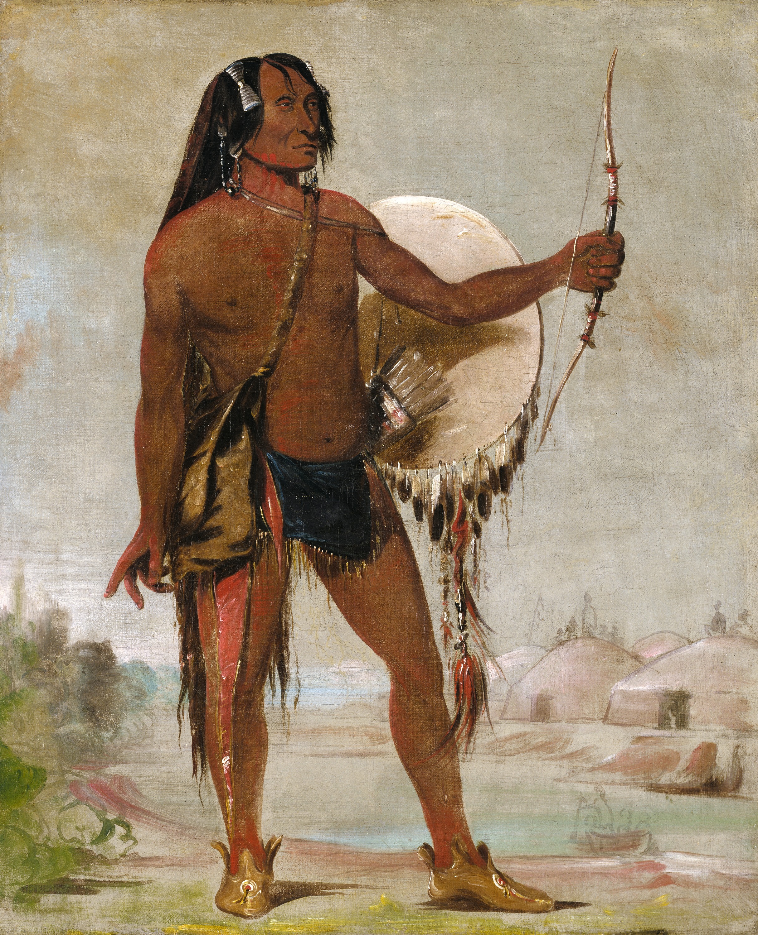 George Catlin, E'e-a-chín-che-a, Red Thunder, Son of Black Moccasin