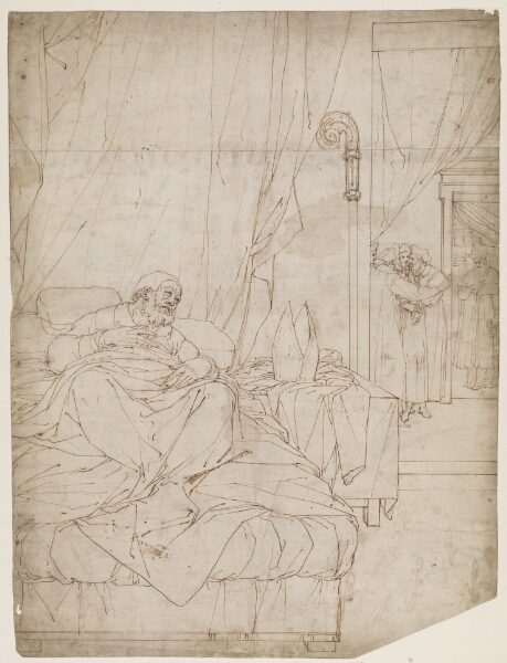 Camillo Procaccini, St Ambrosius på dødslejet