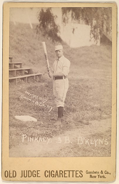 Goodwin & Company, George Burton Pinkney, 3rd Base, Brooklyn, from the series Old Judge Cigarettes