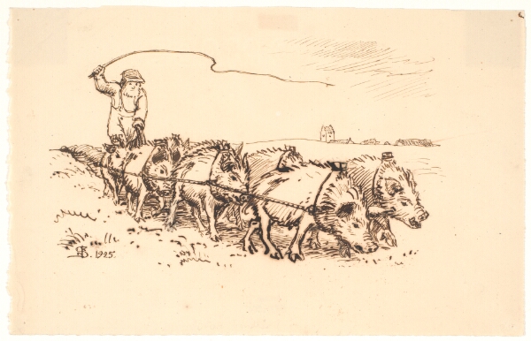Niels Skovgaard, Blære Bonde pløjer jord