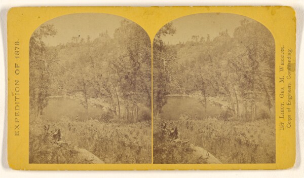 Timothy H. O'Sullivan, Apache Lake, summit of Sierra Blanca Mountains, about 35 miles east from Camp Apache, Arizona, and 10,500 feet above sea-level..