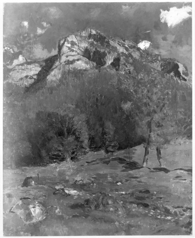 Carl Schuch, Der Eisberg bei Berchtesgaden von der Trübenbachtratte aus gesehen (Berglandschaft)