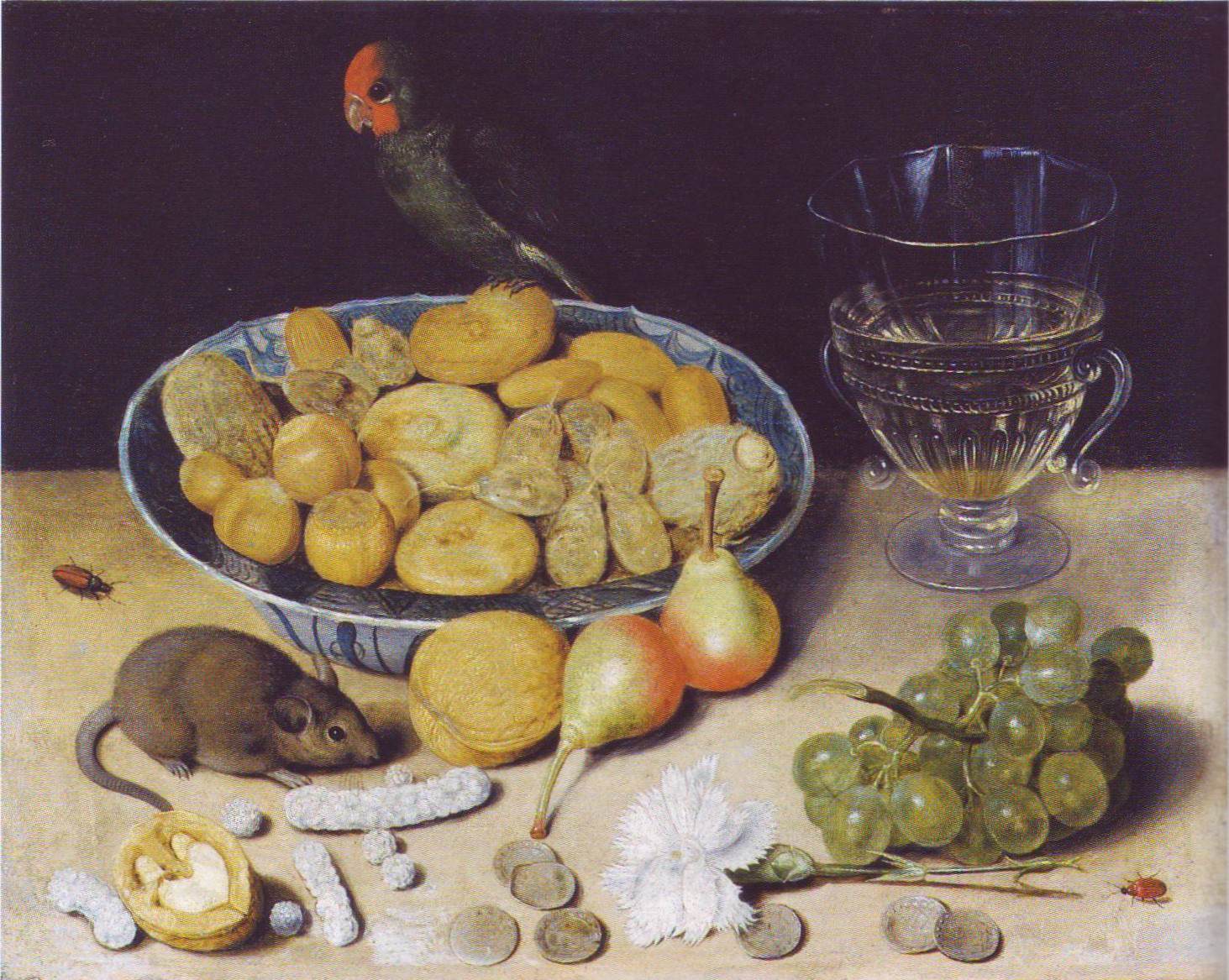 Georg Flegel, Meal with a Mouse and a Parrot