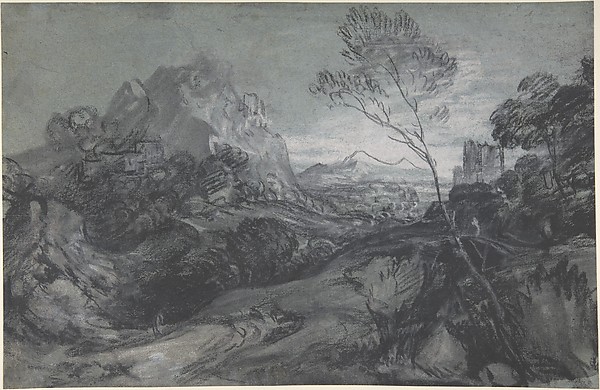 Thomas Gainsborough, Mountain Landscape with Figures and Buildings