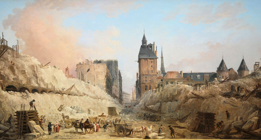 Hubert Robert, The Demolition of Houses on the Pont au Change